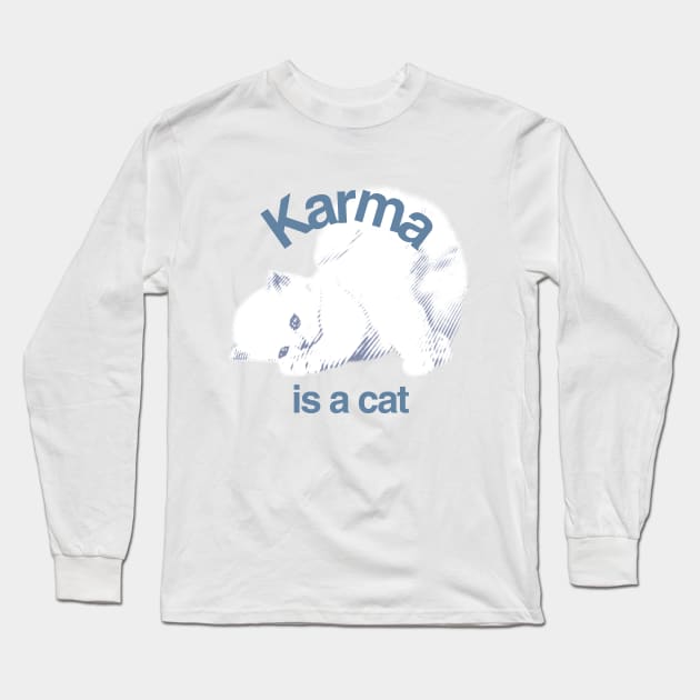 Karma is a cat Taylor Swift Long Sleeve T-Shirt by Grade Design